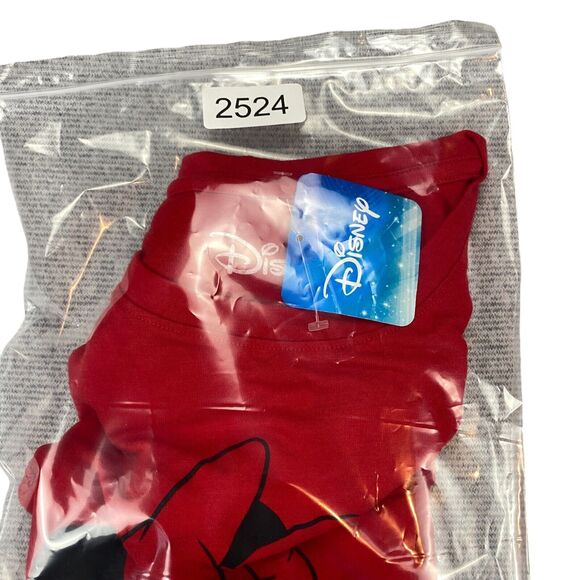 Disney T-Shirt Top Womens Small Red Minnie Mouse Graphic Short Sleeve Round Neck - Picture 8 of 8